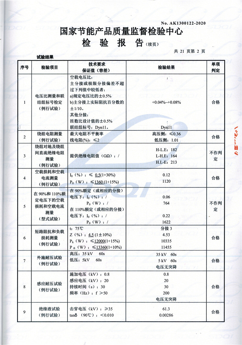 高低压试验报告-S11-1250赤水赤水赤水油浸式变压器-2.jpg